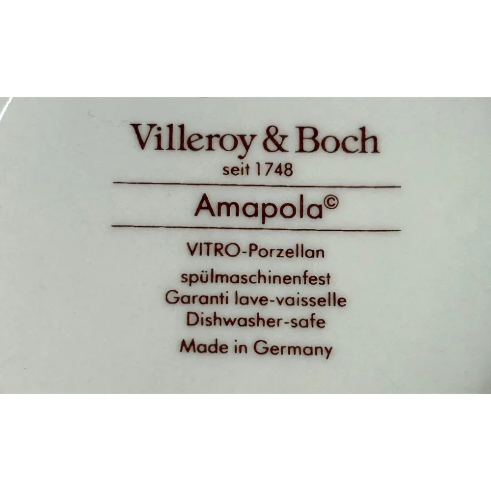 Villeroy & Boch‎ Amapola Vitro-Porzellan Creamer Pitcher Floral Design 3.5